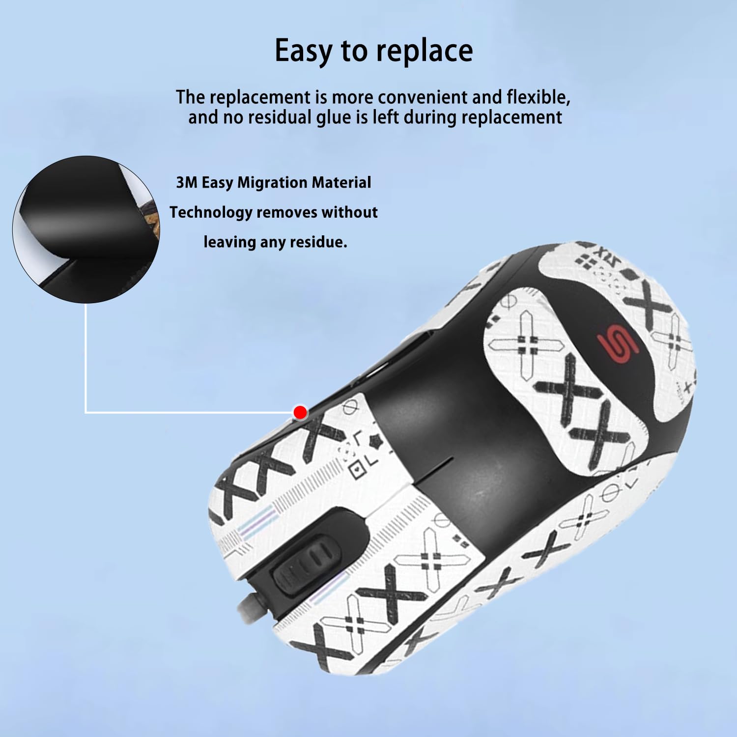 Amazon.com: NOUKAJU Mouse Grip Tape Full Coverage for BenQ Zowie